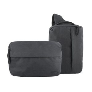 T'nB DC2IN1BL URBAN Sac photo 2 en 1 - Compatible Reflex, Bridge, Hybride - Gris bleu