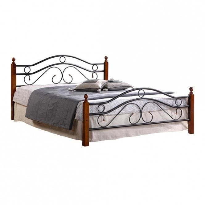 Lit en metal noir sommier 180x200cm Achat / Vente lit