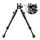 Bipied Pliable Réglable 6"-9" pour Chasse Noir Bi-