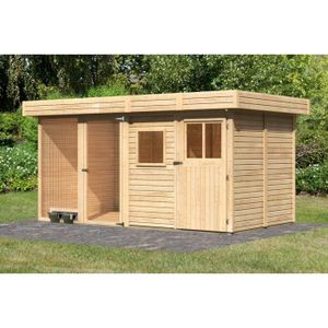 KARIBU Chenil 3B bois pin du nord 396x197x189cm