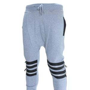 SURVÊTEMENT DE SPORT SJG,Denim , Jogging sarouel homme gris chiné K688. \u2039\u203a