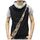 T-shirt homme zippé léopard noir