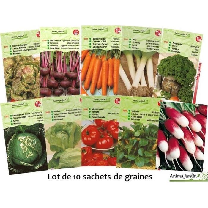 lot 20 paquets graines légumes potager jardin ouvr - Achat / Vente