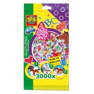 SES CREATIVE Lot de 3000 perles ? repasser - Filles