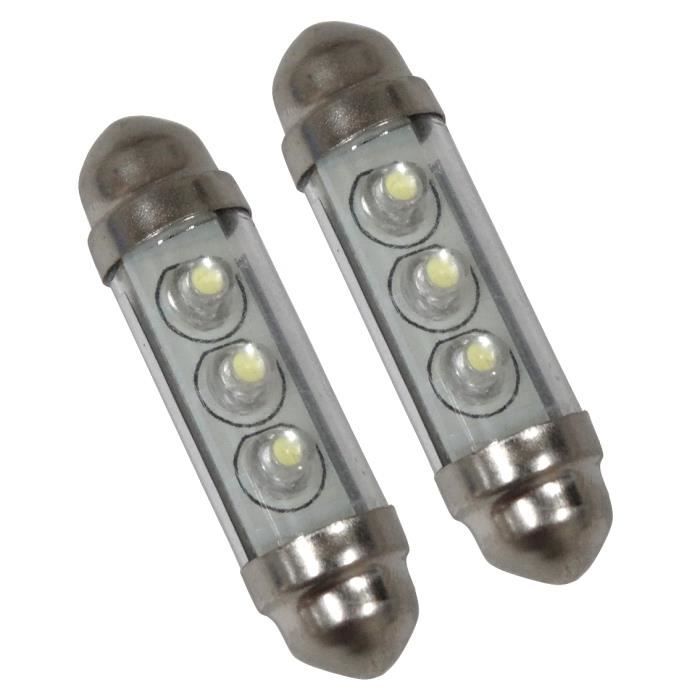 2x Ampoules navettes C5W 24V à 3 LED pour camion Achat / Vente phares