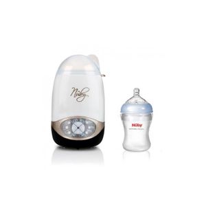 NUBY Kit stérilisateur et chauffe-biberon programmable avec 1 biberon débit moyen 240ml