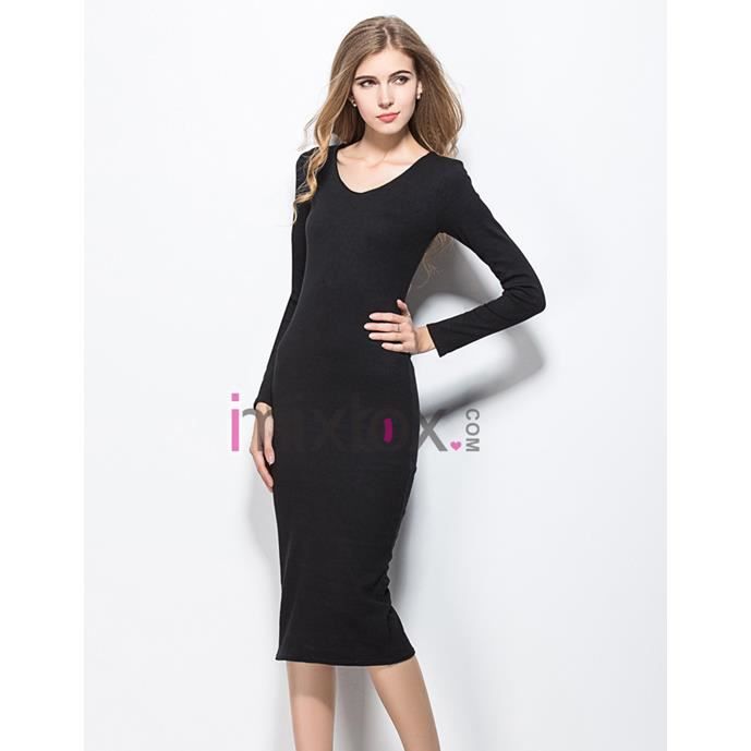 Robes élégantes France Robe noire xxl