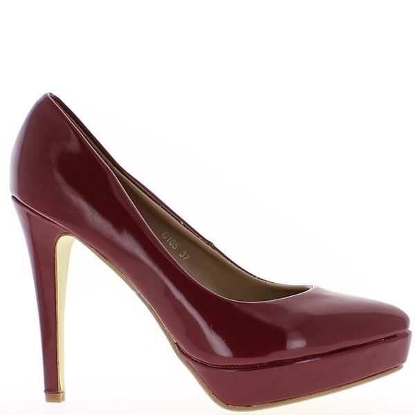 escarpins velours bordeaux