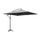 Parasol déporté carré 3x3m Hardelot Gris