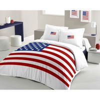 HOUSSE DE COUETTE  CASATXU Housse 220x240cm + 2 Taies STARS & STRIPES