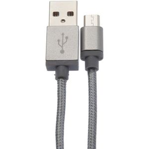 APM Câble Micro USB 2A 1 M Nylon - Gris Sideral