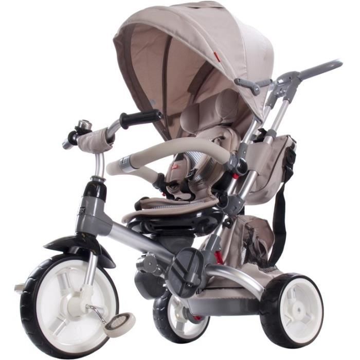 Superbe Tricycle évolutif 4 en 1 Little tiger de 8 a 72 mois BEIGE