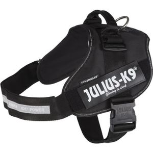 JULIUS-K9 Harnais Power IDC - 3 - XL : 82-115 cm-50 mm - Noir - Pour chien