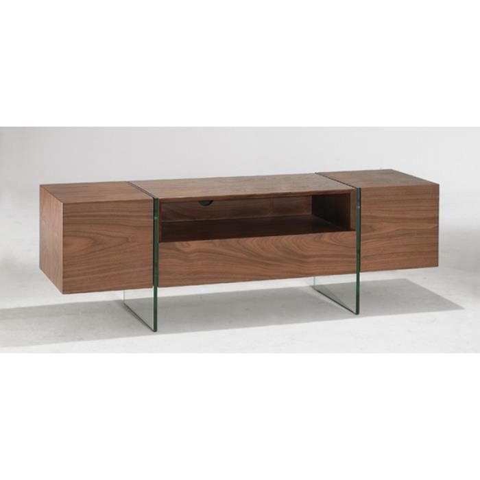 Noyer 16 Achat / Vente meuble tv Meuble TV DELTA 2 Portes 1