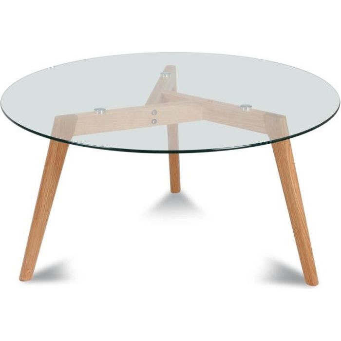 table verre et bois