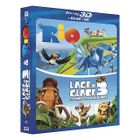 BLU RAY FILM Coffret 2 Blu-Ray 3D Rio + Age de glace 3