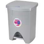 POUBELLE - CORBEILLE Poubelle à pédale carré - 25 L - gris