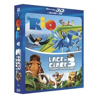 BLU RAY FILM Coffret 2 Blu-Ray 3D Rio + Age de glace 3