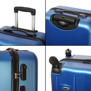 CASINO Valise trolley ABS - 70cm - 4 roues - Bleu
