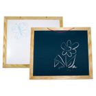 ARDOISE-TABLEAU Ardoise en Bois Double Face