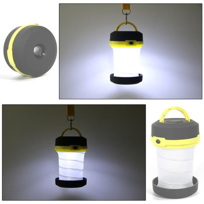 Camping Lantern Lampe Pliable Portable & Torche à LED 3 Modes