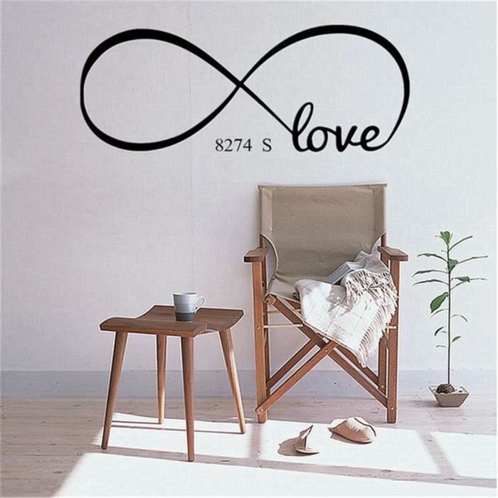 autocollant mural amour infini amovible sticker art mural