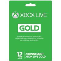 ABONNEMENT Abonnement XBOX Live Gold 12 mois ABONNEMENT Abonnement XBOX Live Gold 12 mois
