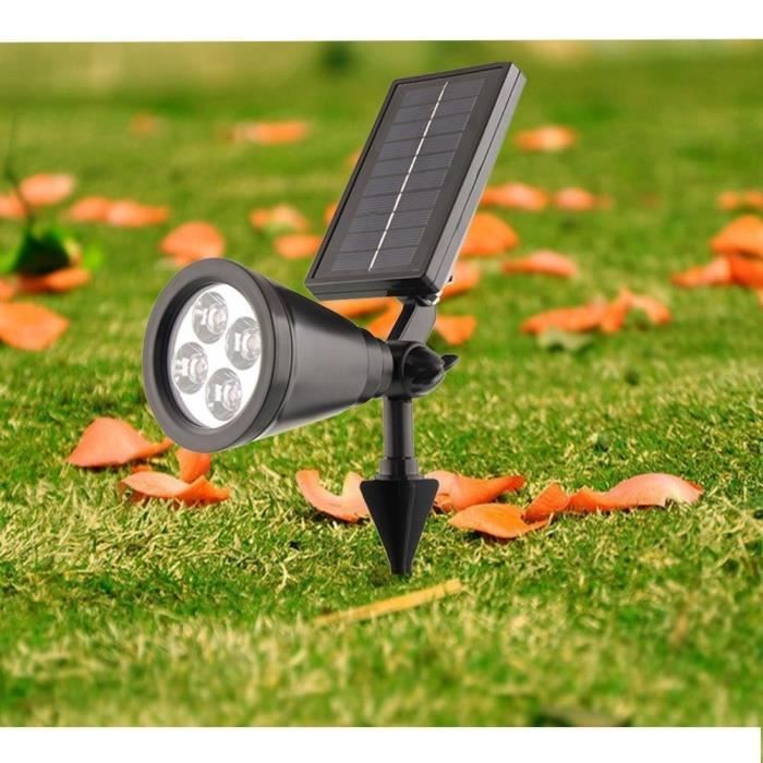 Lampe Solaire Etanche 4 LED Sans Fil Fonctionnant à l'Energie solaire