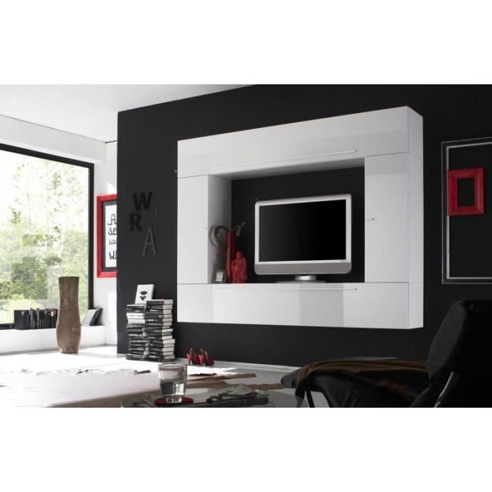 meuble tele cdiscount blanc