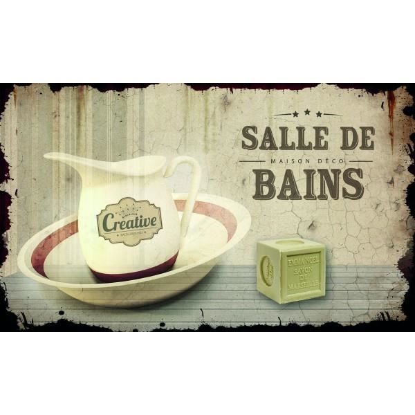 Plaque de porte salle de bains achat / vente plaque de porte ... Salle Ardoise Créatif bains de