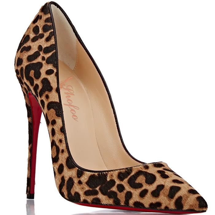 chaussure leopard femme