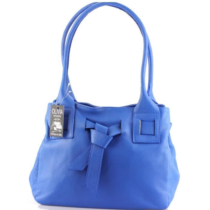 Sac en cuir véritable Nouvelle Collection - Sac à main en cuir Bleu ... Sac en cuir véritable Nouvelle Collection - Sac à main en cuir Bleu ...