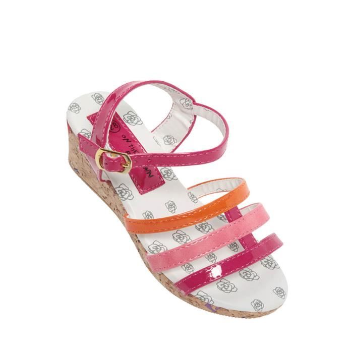 Sandales CompensÃ©es Fille - Rose  orange - Une excellente chaussure ...