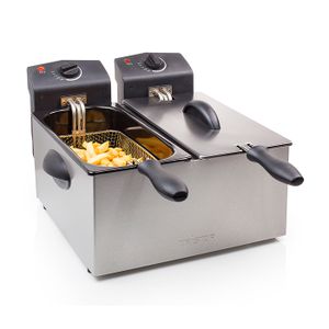 TRISTAR - Friteuse FR-6937 - Corps en inox - Capacité 2 x 3 L