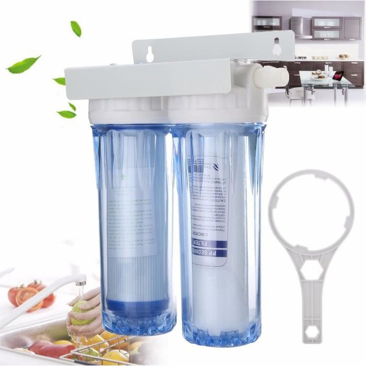 10 "Dual Dual Reverse Osmosis Filtre à eau du