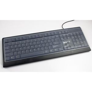 Protège-Clavier Silicone Universel Pour Ordinateurs Portables 11-14,1 Pouces - Transparent