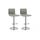 Tabouret de bar Billy gris facon cuir - lot de 2