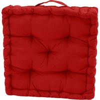 Coussin de sol serge rouge 40x40x10 Coussin de sol serge rouge 40x40x10