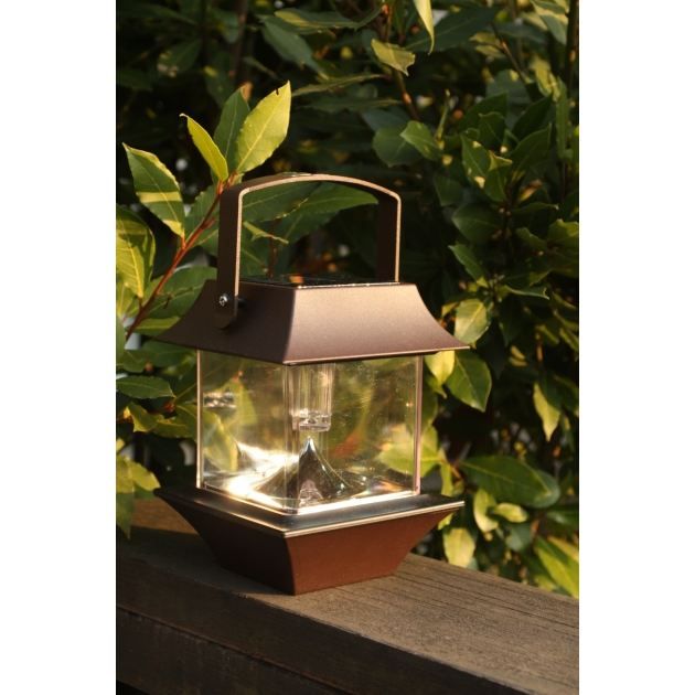 Lanterne Solaire Extérieur Avec Flamme Vacillante - 5,31 Pouces - Suspension Jardin, Terrasse, Halloween - Recharge USB/solaire