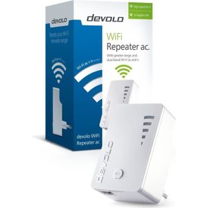 Devolo 9790 Repeteur WiFi AC - Blanc - 1200 Mbits/s max grâce ? la transmission bi-bande intégrée