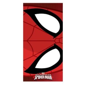 SPIDERMAN Eyes Serviette de plage microfibre 70x140 cm rouge, blanc et noir
