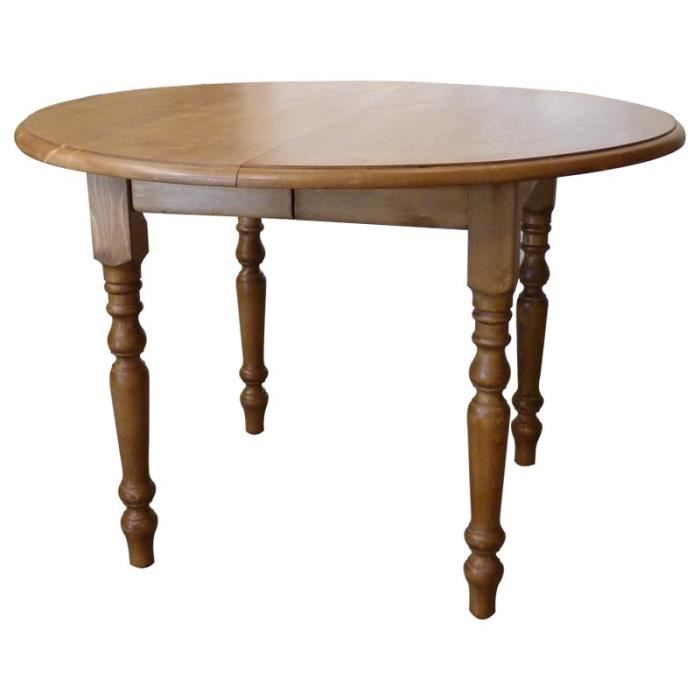 table chene ronde classique avec allonges