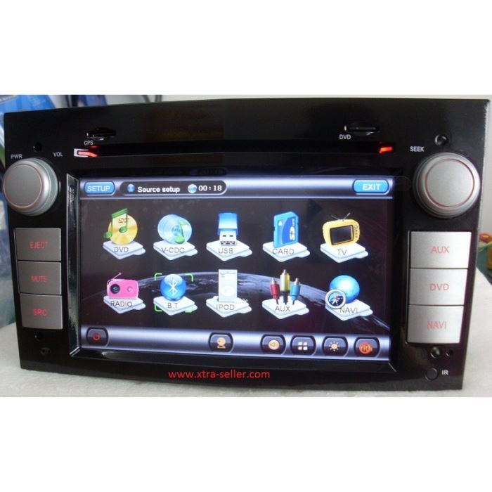 Autoradio HD GPS pour Opel Astra Vectra Noir Autoradio HD GPS PIP
