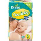 COUCHE-LANGE-LINGETTE BEBE PAMPERS New Baby T2 X62