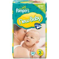 COUCHE-LANGE-LINGETTE BEBE PAMPERS New Baby T2 X62