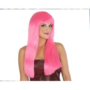ATOSA Perruque Lise Longue Rose