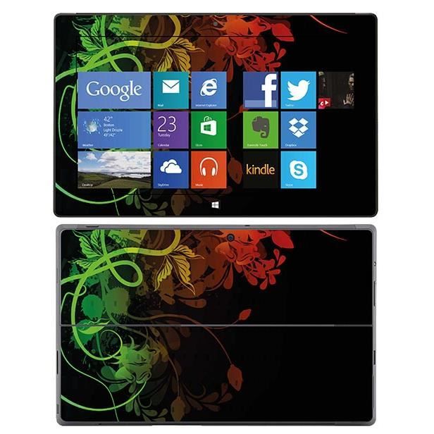 Skin Stickers pour microsoft surface pro (Sticker : Colorful flowers