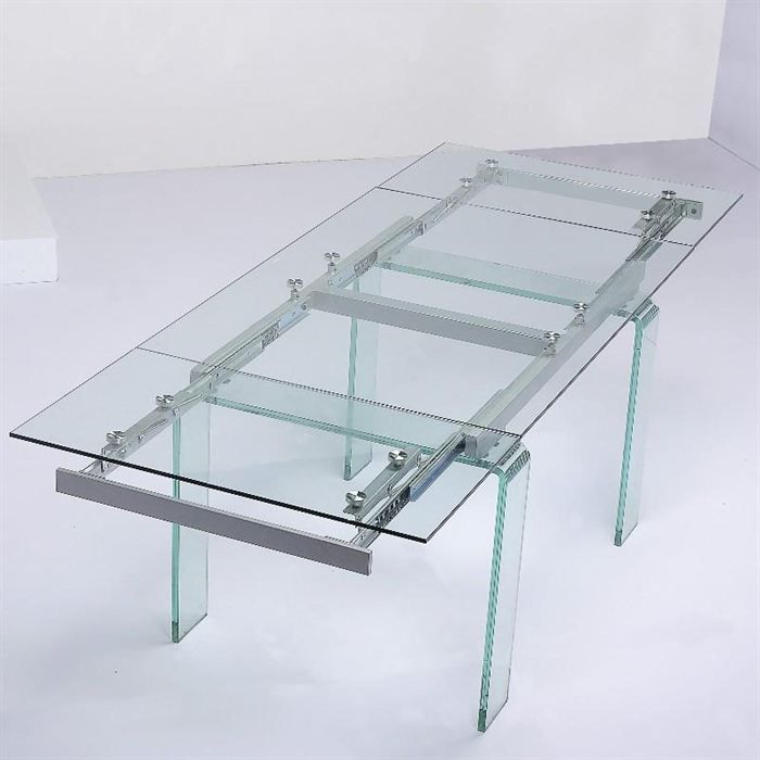 table verre transparent