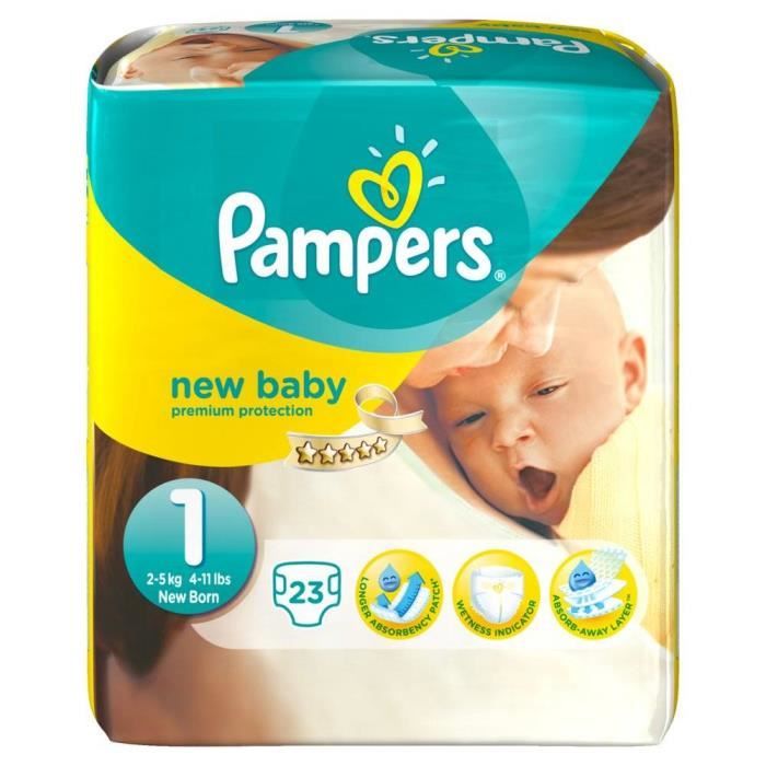 Pampers taille 1, 25kg 23 couches Achat / Vente couche