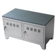 PETIT MEUBLE DE RANGEMENT Meuble bas PIERRE HENRY 2 cubes alu